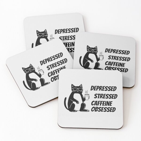 Item preview, Depressed Stressed Caffeine Obsessed designed and sold by monika-arthing.
