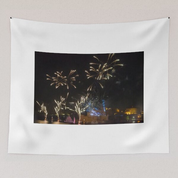 Item preview, Fireworks Display Over Harbor At Night With Colorful Reflections And Festive Light Show designed and sold by Nmallia.