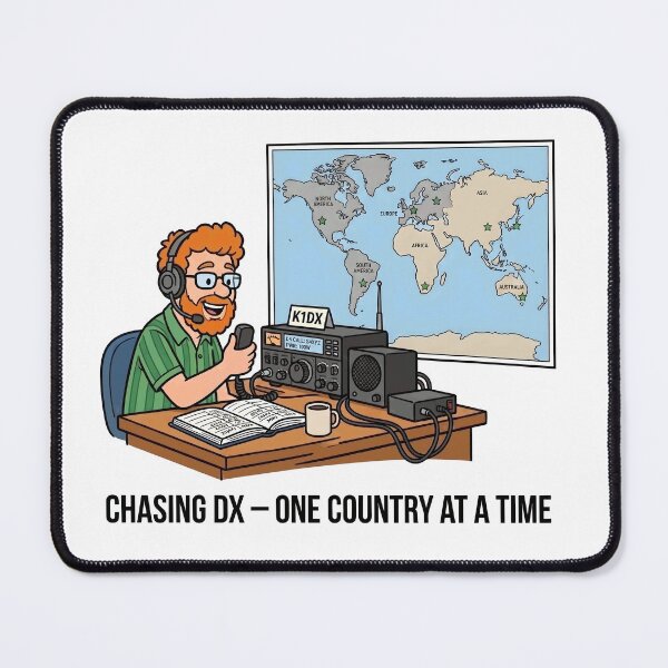 Item preview, Chasing DX One Country At A Time – Funny Ham Radio Gift Amateur Radio Operator designed and sold by Sekla-Studio.