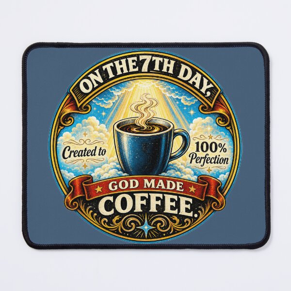 Item preview, 7th Day Coffee – God Created, Brew to Perfection designed and sold by BB Design Garage.