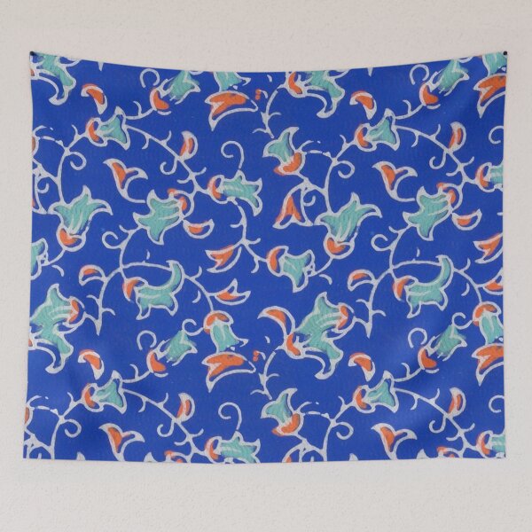 Item preview, Seville Vivid Cobalt Blue Floral Vine Pattern designed and sold by Patterns 1920.