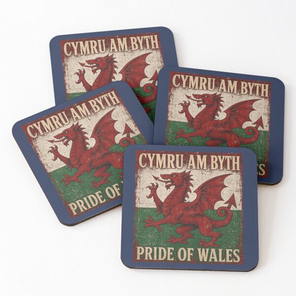 Item preview, Title: Cymru Am Byth — Pride of Wales Vintage Welsh Dragon Heritage Design designed and sold by bumbledown.
