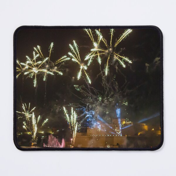 Item preview, Fireworks Display Over Harbor At Night With Colorful Reflections And Festive Light Show designed and sold by Nmallia.