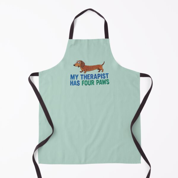 Item preview, Funny Dachshund Therapist Embroidery Quote Design designed and sold by MegaNovaArt.