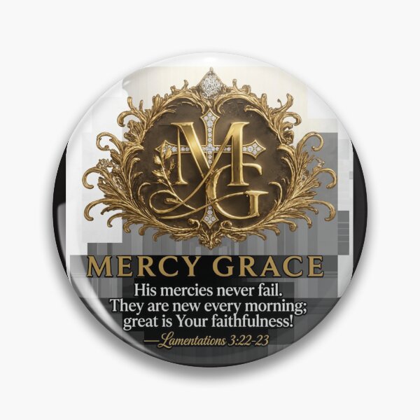 Item preview, Mercy Grace, Elegant MG Monogram  Christian Streetwear designed and sold by KINGDOM GOLD STUDIO.