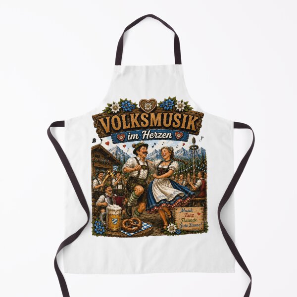 Item preview, Volksmusik im Herzen – Bavarian Folk Music & Beer Design designed and sold by Alpine-Ink.