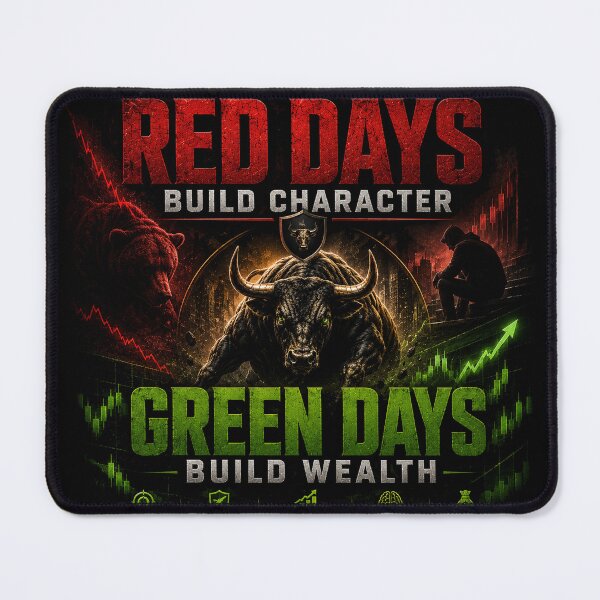 Item preview, Red Days Build Character, Green Days Build Wealth – Forex Trading Quote | Trading Psychology | Trader Motivation T-Shirt designed and sold by PipForgeStudio .