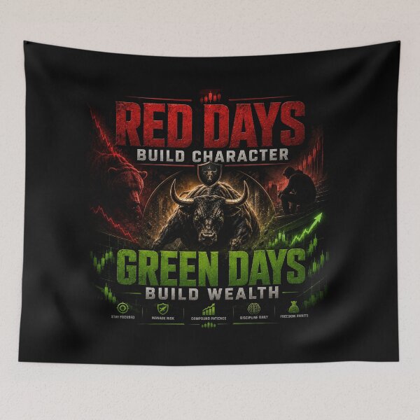 Item preview, Red Days Build Character, Green Days Build Wealth – Forex Trading Quote | Trading Psychology | Trader Motivation T-Shirt designed and sold by PipForgeStudio .