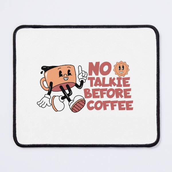 Item preview, National Coffee Day - No Talkie Before Coffee Retro Mug designed and sold by drchzak.