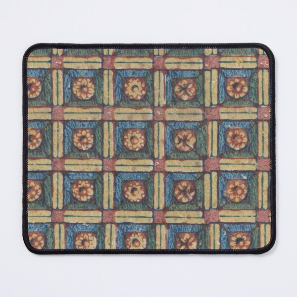 Item preview, Pompeii Ancient Roman Mosaic Floral Grid designed and sold by Patterns 1920.