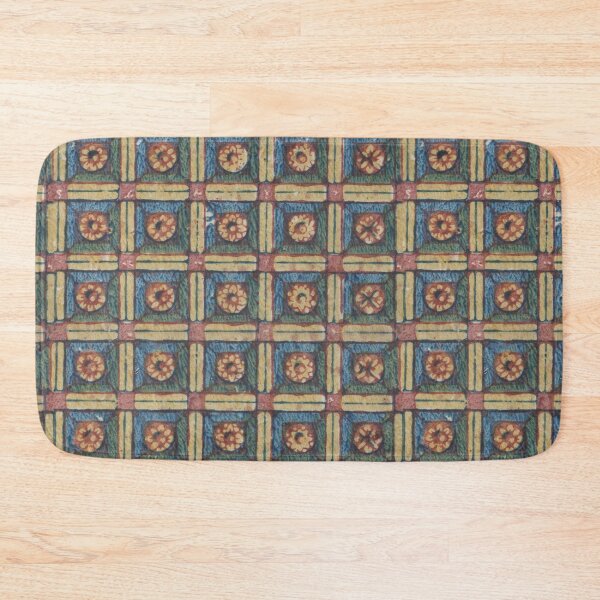 Item preview, Pompeii Ancient Roman Mosaic Floral Grid designed and sold by Patterns 1920.