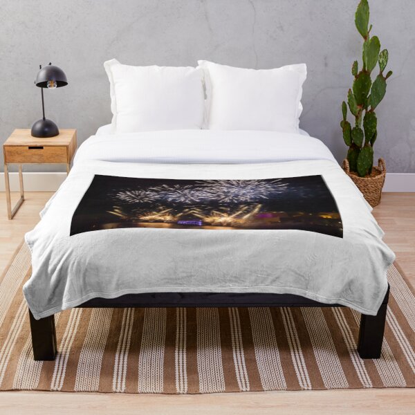 Item preview, Fireworks Display Over Harbor At Night With Colorful Reflections And Festive Light Show designed and sold by Nmallia.