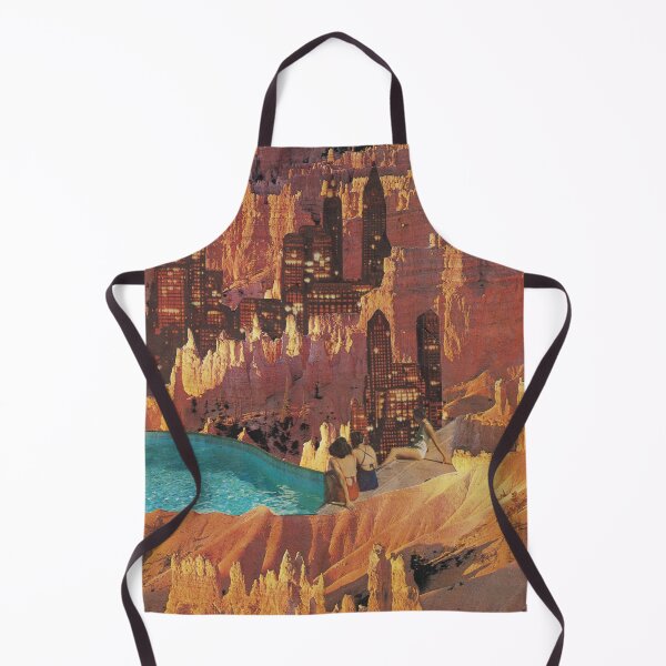 Item preview, oasis swimming pool city rocks retro vintage collage designed and sold by seventies.collages.