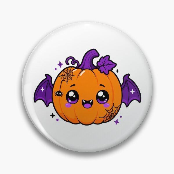 Item preview, Spooky Cute Sweet Kawaii Halloween Pumpkin with Bat Wings designed and sold by BoosterShop.