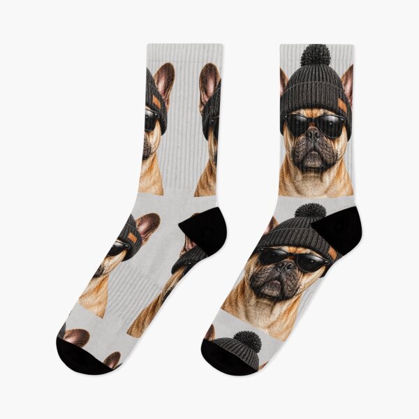 Item preview, Cool French Bulldog Beanie designed and sold by BagFactoryUK.