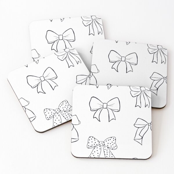 Item preview, Dark Coquette Ribbon Bow Seamless Pattern Dark Line Art designed and sold by StoriesInGrain.
