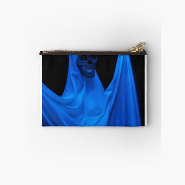 Item preview, Blue Ghost Skeleton Draped In Fabric Under Blacklight For Spooky Halloween Decoration And Costume designed and sold by Nmallia.