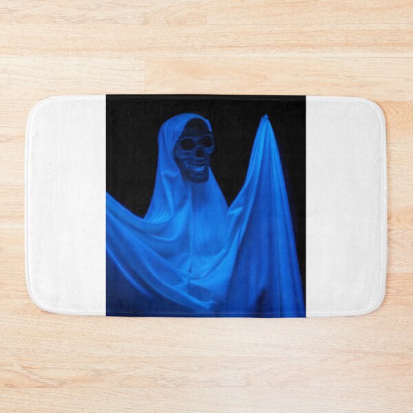 Item preview, Blue Ghost Skeleton Draped In Fabric Under Blacklight For Spooky Halloween Decoration And Costume designed and sold by Nmallia.