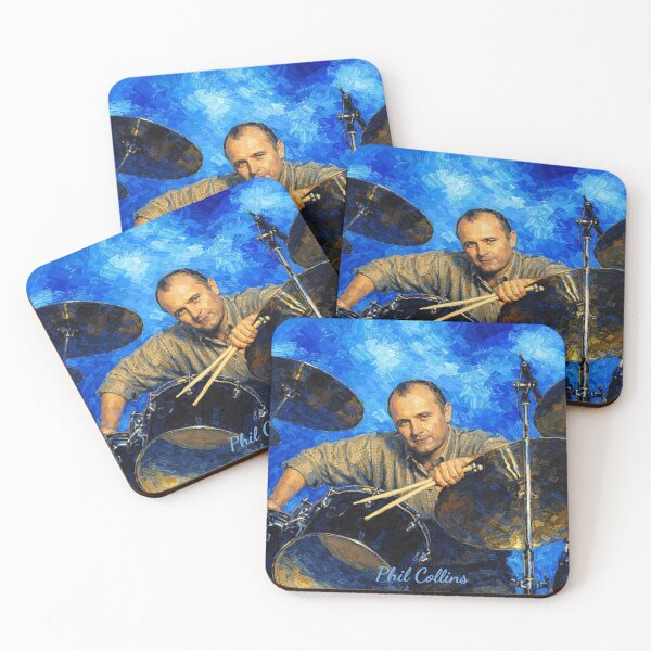 Item preview, Painting of Phil Collins with his Drums and Cymbals designed and sold by Halifaxartguy.