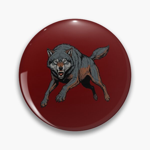 Item preview, Snarling Grey Wolf Attack – Fierce Comic Style Predator Art designed and sold by FreiherrPK.
