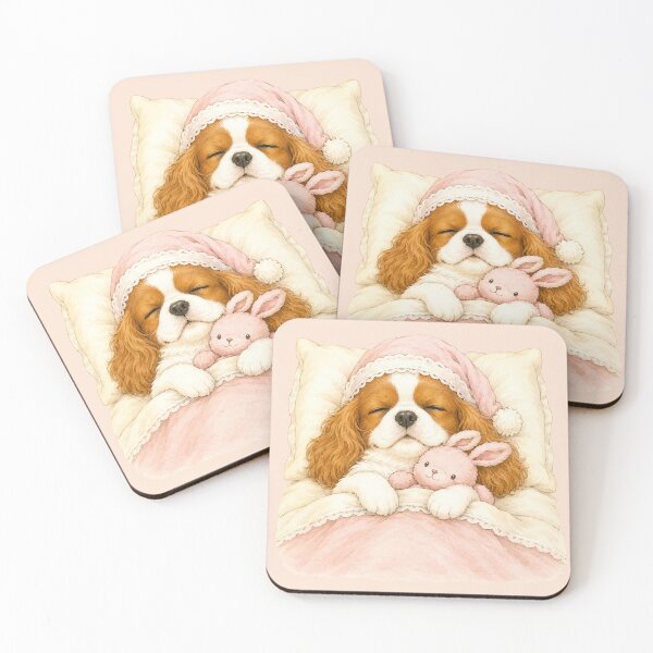 Item preview, Sleepy Cavalier Vol.3 | Sweet Dreams with a Bunny Blenheim Cavalier King Charles Spaniel designed and sold by SakuraWaStyle.