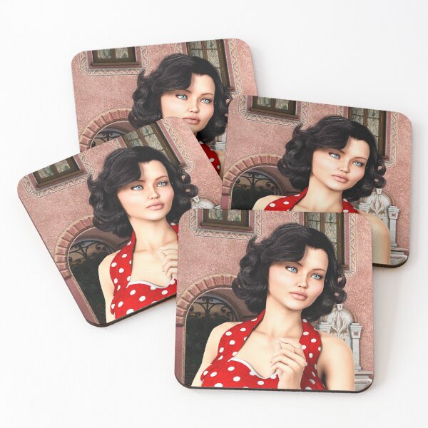 Item preview, Retro Polka Dot Beauty Illustration designed and sold by Vac1.