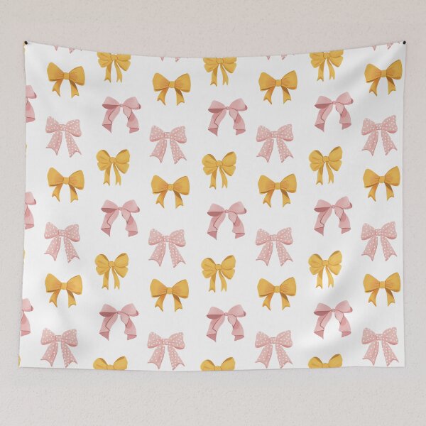 Item preview, Colorful Coquette Ribbon Bow Seamless Pattern Illustration designed and sold by StoriesInGrain.