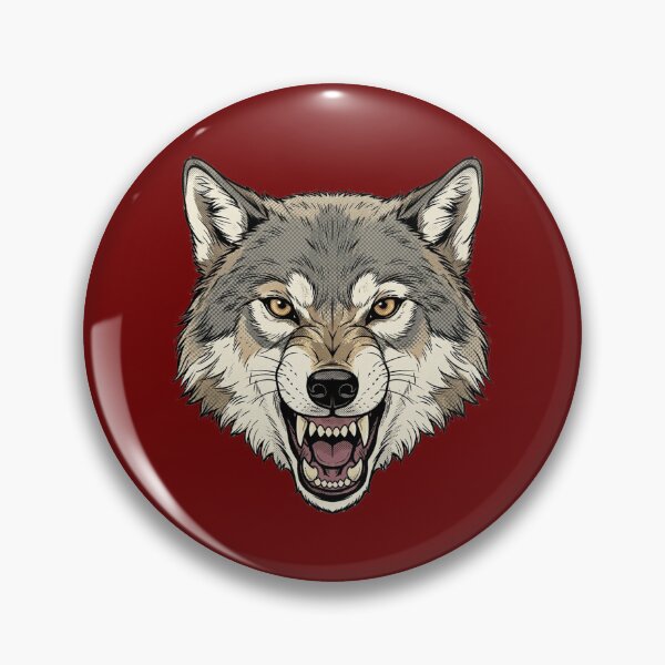 Item preview, Golden-Eyed Wolf Snarl – Bold Comic Style Portrait Art designed and sold by FreiherrPK.