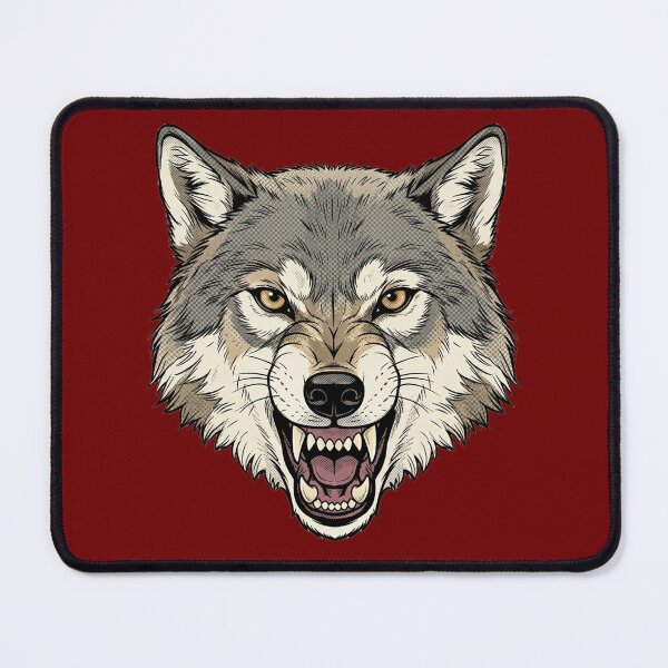 Item preview, Golden-Eyed Wolf Snarl – Bold Comic Style Portrait Art designed and sold by FreiherrPK.