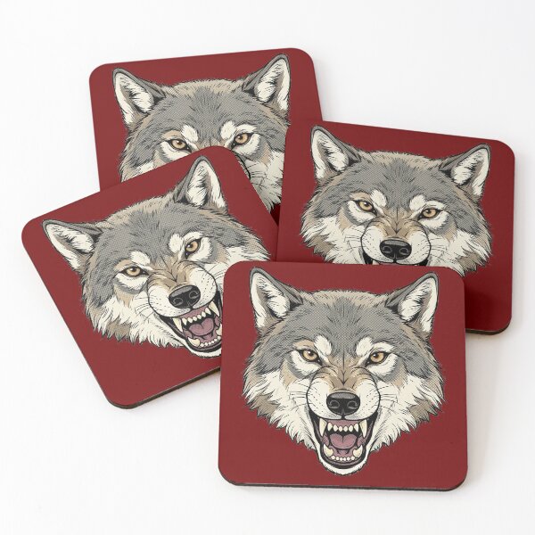 Item preview, Golden-Eyed Wolf Snarl – Bold Comic Style Portrait Art designed and sold by FreiherrPK.