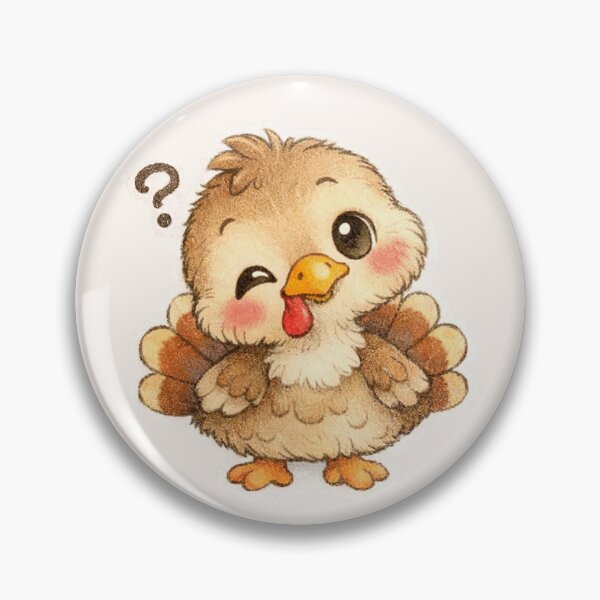 Item preview, Cute Winking Baby Turkey Funny Kawaii Thanksgiving Sticker designed and sold by mijaczeek.