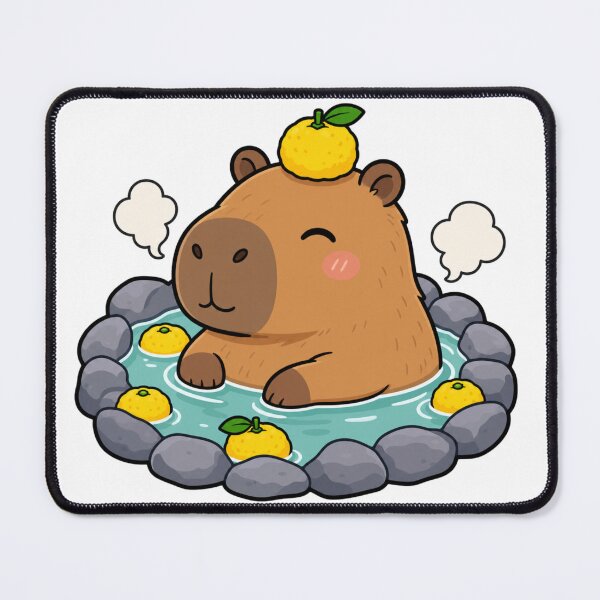 Item preview, Stay Chill Sweet Kawaii Capybara Onsen with Yuzu designed and sold by BoosterShop.
