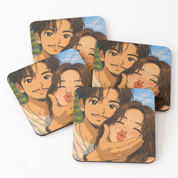 Item preview, Cute Anime Couple In Love Sweet Summer Day designed and sold by Pink Chaos Club.