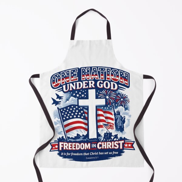 Item preview, One nation under God with Freedom in Christ it is for Freedom that Christ has set us free Patriotic Christian - Galatians 5:1 God Bless America designed and sold by FTLOG.