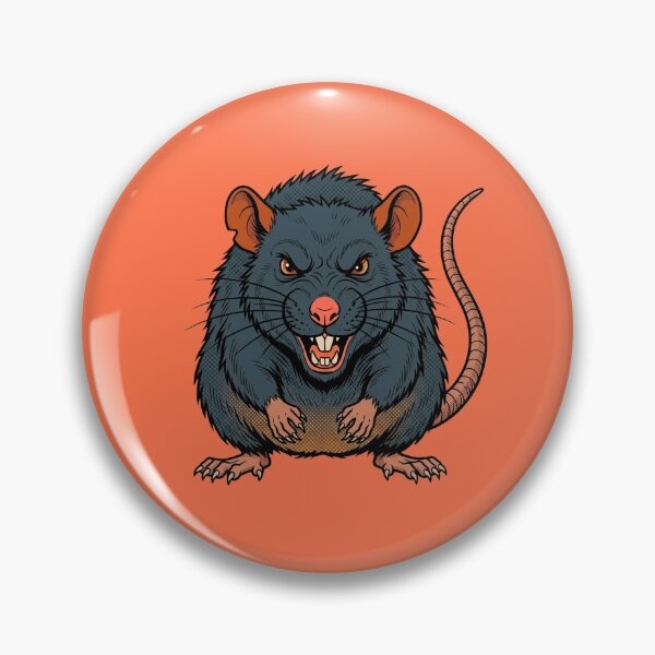 Item preview, Fierce Fanged Rat – Bold Comic Style Angry Rodent Art designed and sold by FreiherrPK.