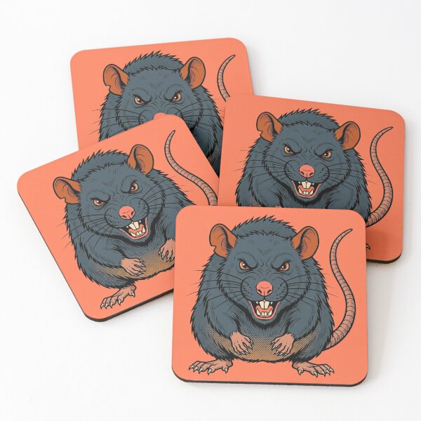 Item preview, Fierce Fanged Rat – Bold Comic Style Angry Rodent Art designed and sold by FreiherrPK.