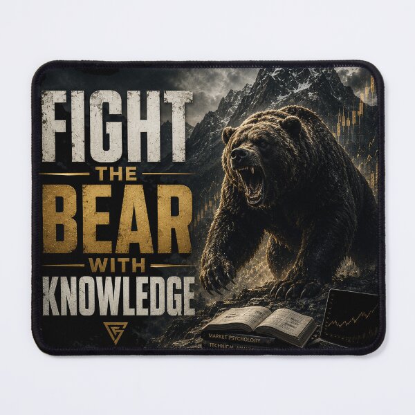Item preview, Fight the Bear with Knowledge – Bear Market Trading Quote | Forex & Stock Trader Motivation T-Shirt designed and sold by PipForgeStudio .
