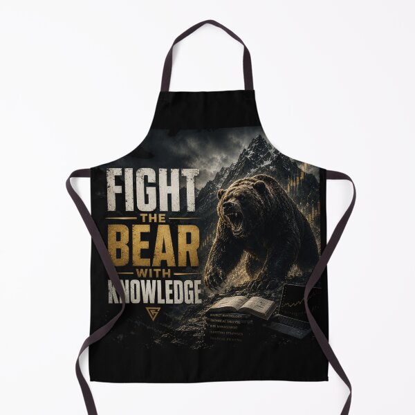 Item preview, Fight the Bear with Knowledge – Bear Market Trading Quote | Forex & Stock Trader Motivation T-Shirt designed and sold by PipForgeStudio .