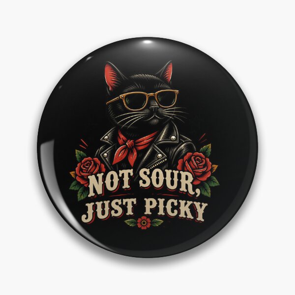 Item preview, Not Sour Just Picky Black Cat Design designed and sold by Quotable Gear.