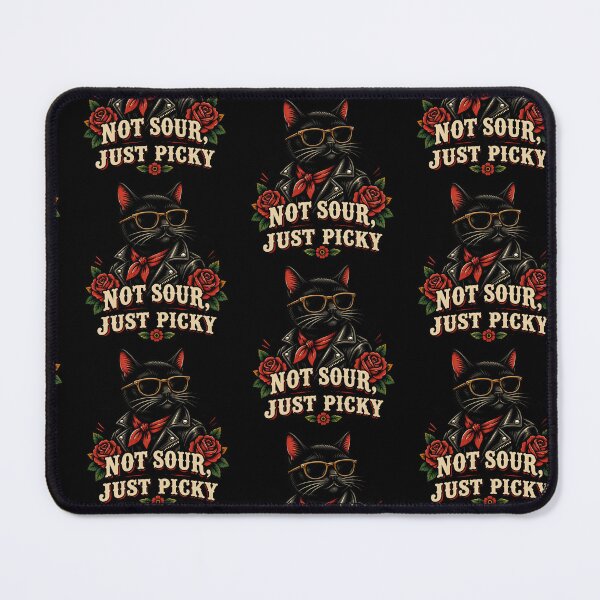 Item preview, Not Sour Just Picky Black Cat Design designed and sold by Quotable Gear.