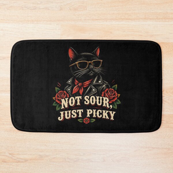 Item preview, Not Sour Just Picky Black Cat Design designed and sold by Quotable Gear.