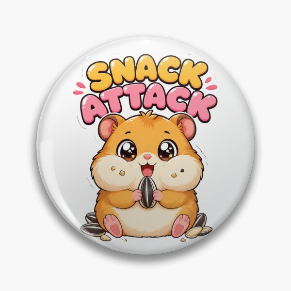 Item preview, Snack Attack Cute Kawaii Hamster Saying designed and sold by BoosterShop.