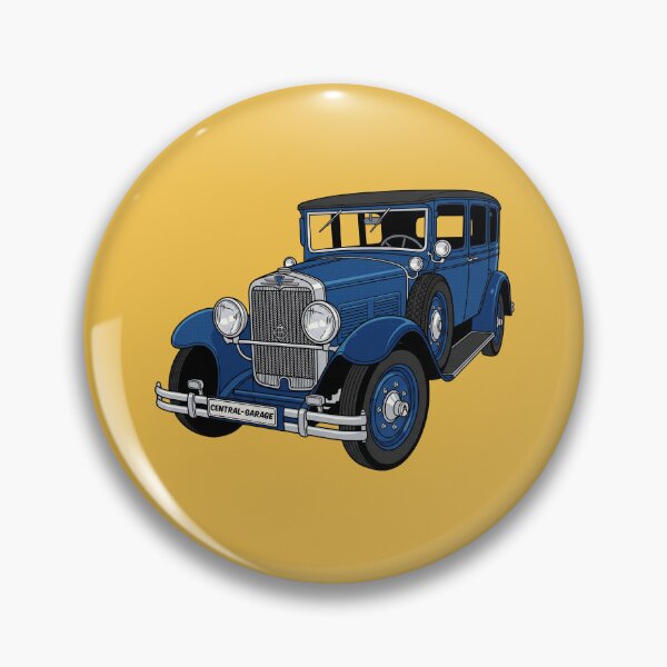 Item preview, Vintage Blue Sedan – Classic 1930s Luxury Car Illustration designed and sold by FreiherrPK.