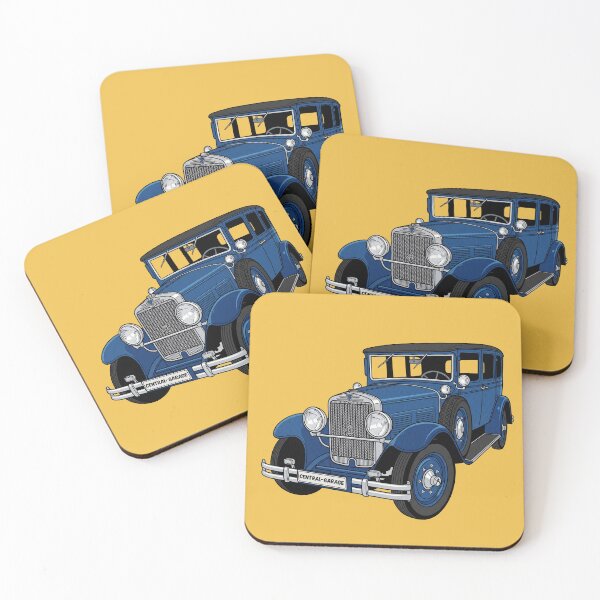 Item preview, Vintage Blue Sedan – Classic 1930s Luxury Car Illustration designed and sold by FreiherrPK.