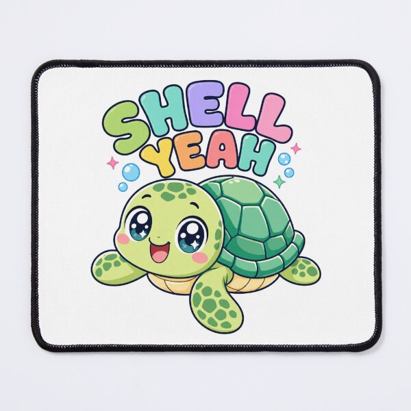 Item preview, Shell Yeah Cute Kawaii Turtle Saying designed and sold by BoosterShop.