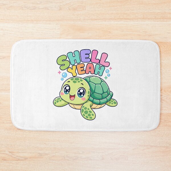 Item preview, Shell Yeah Cute Kawaii Turtle Saying designed and sold by BoosterShop.