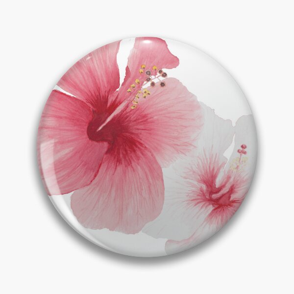 Item preview, Hibiscus - watercolor flowers designed and sold by AquaPixelFusion.