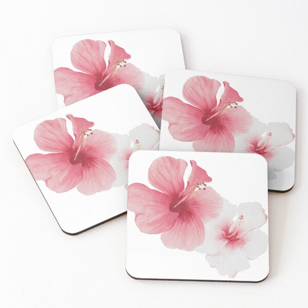 Item preview, Hibiscus - watercolor flowers designed and sold by AquaPixelFusion.