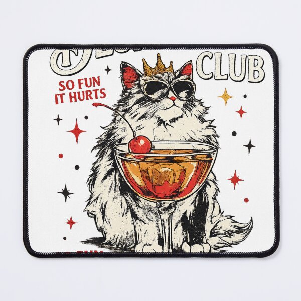 Item preview, The Desperado Club Funny Cat Cocktail Retro Vintage Party Design designed and sold by pingodesign.