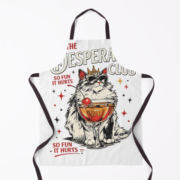 Item preview, The Desperado Club Funny Cat Cocktail Retro Vintage Party Design designed and sold by pingodesign.